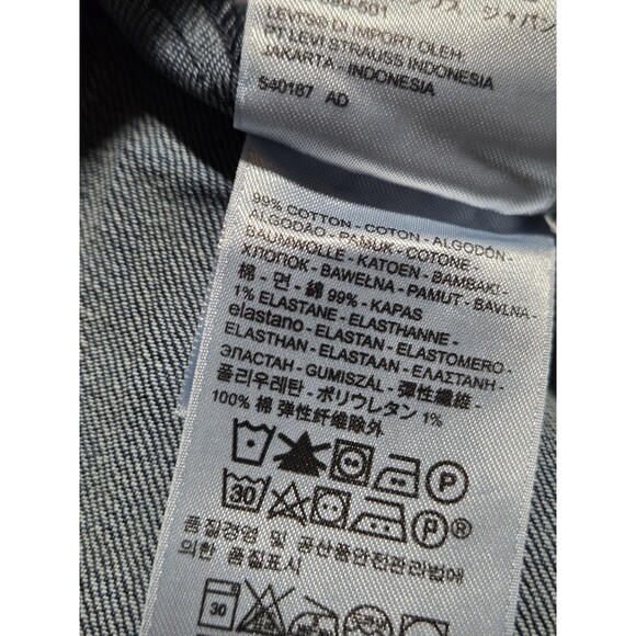 Levi’s Womens Medium Blue Trucker Denim Jacket Fitted with Stretch Button - Picture 5 of 8